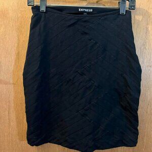 🐻Size 2 - Express - Black Stretchy Midi Skirt - 27" Waist